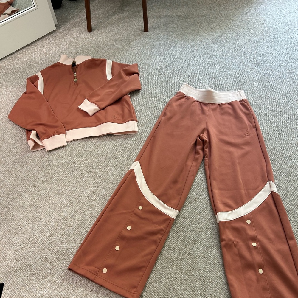 Rust and Cream Tracksuit Set